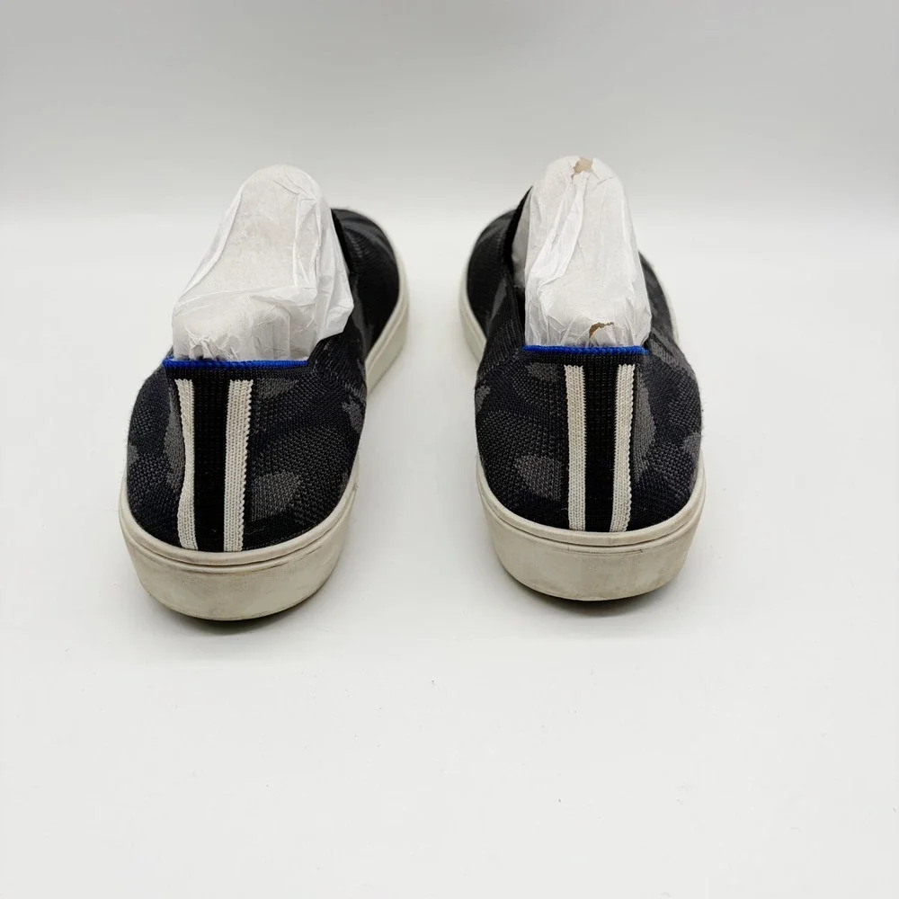 Rothy's The Sneaker Women 9.5 Grey Camo Slip‎ On Knit Sustainable Comfort Shoes